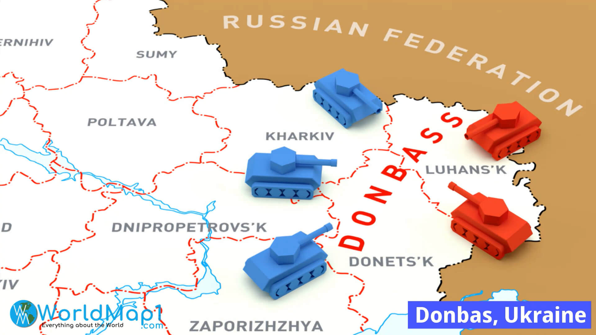 Donbass-Region in der Ukraine